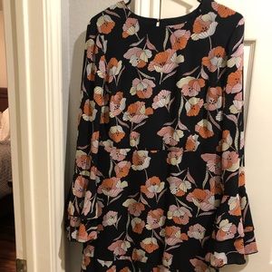 Floral dress with bell sleeves